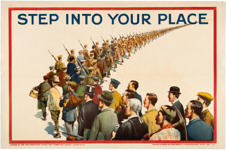WWI propaganda poster on display at the Founders’ Gallery, Calgary